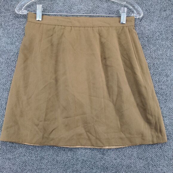 Vintage Tweeds Brand Womens Skirt Brown Size 10 Wool Blend 17" Length - Picture 2 of 12